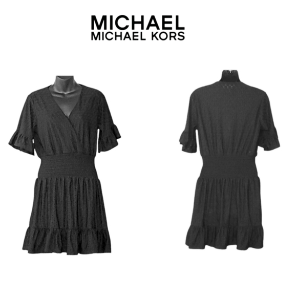 MICHAEL Michael Kors Dresses & Skirts - MICHAEL KORS MICHAEL JULIA BLACK EYELET DRESS